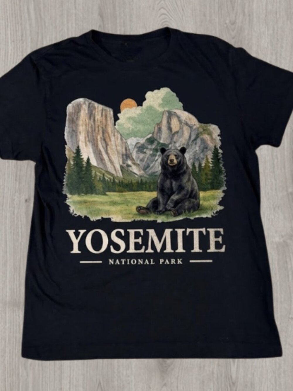 National Park Wildlife Yosemite Bear Graphic Shirt